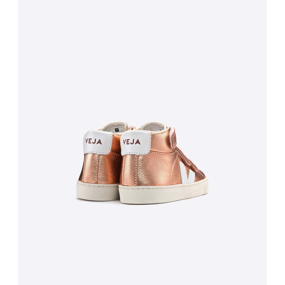 Veja ESPLAR MID LEATHER Høye Barn Gull | NO 681ILH